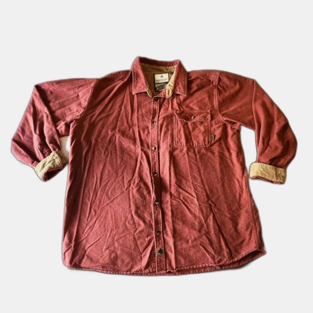 Legendary White Tails Buck Camp Mens Burnt Orange Flannel Shirt 2XLT